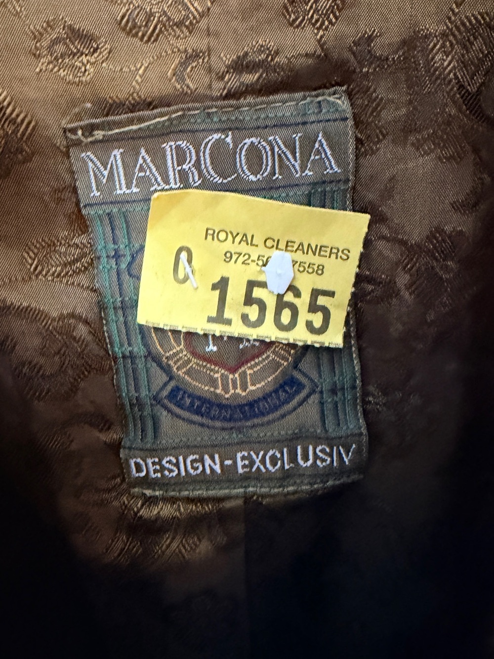 Marcona VINTAGE Tan & Brown Wool-Blend Blazer - Picture 4 of 5